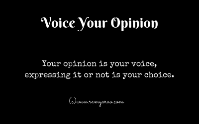 Voice Your Opinion #AtoZChallenge