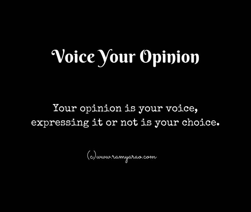 Voice Your Opinion #AtoZChallenge