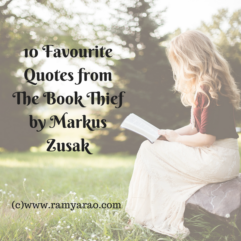 10 Favourite Quotes From The Book Thief By Markus Zusak Words Me